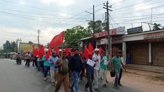 A protest rally was held in Teliamura to against the Charilam Political Attack, Murder incident A protest rally was held in Teliamura to against the Charilam Political Attack, Murder incident
